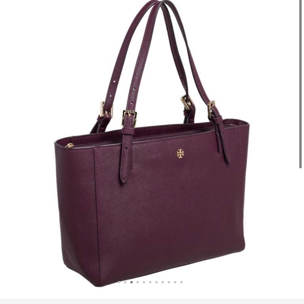 ‼️sold‼️Tory Burch Burgundy Leather Medium York Buckle Tote